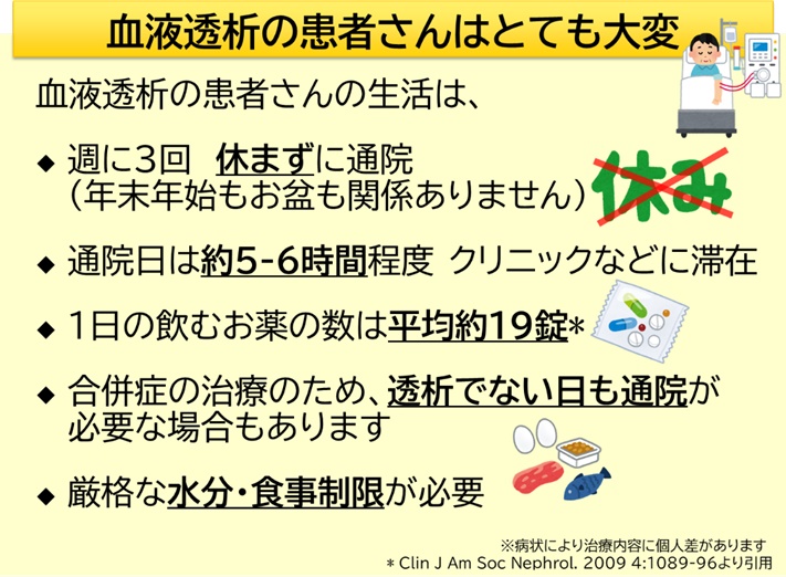 血液透析の患者さんの生活