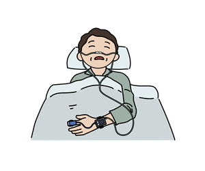 睡眠時無呼吸症候群 検査イメージ